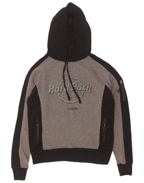 Hard Rock Cafe Pull à capuche graphique Lisbon pour homme - Petit gris color block