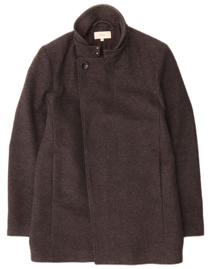 Reiss Manteau Homme UK 38 Laine Gris Moyen