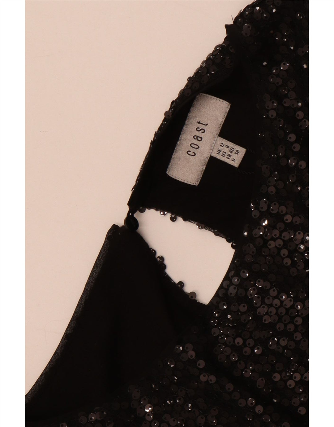 Coast Chemisier asymétrique pour femme UK 42 Noir moyen