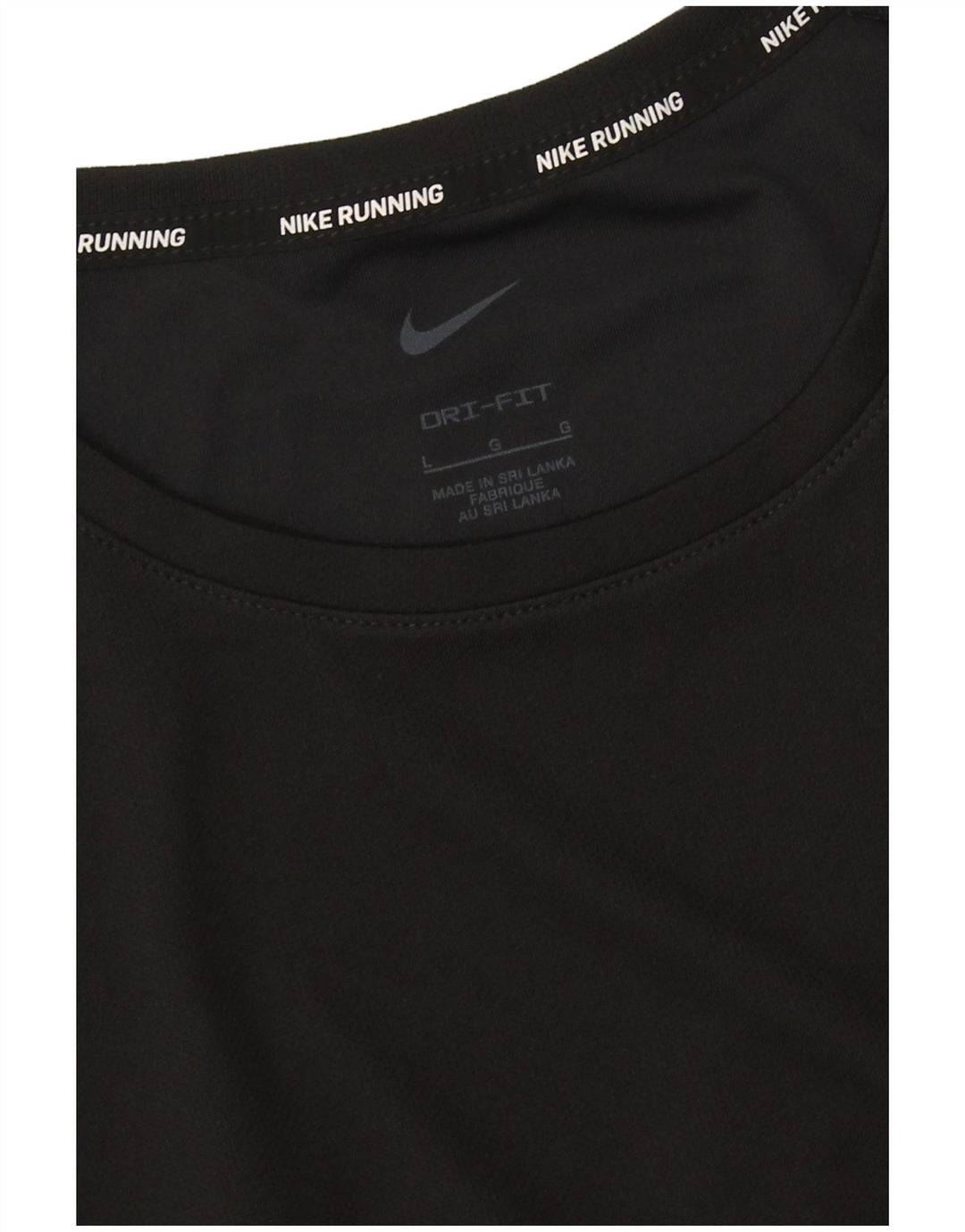 Nike Hommes Dri Fit Running T-Shirt Haut Grand Noir