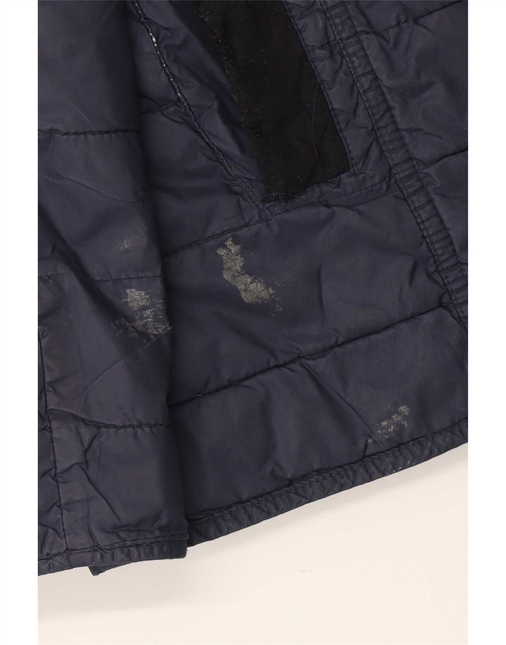 Barbour Veste matelassée pour femme UK 16 Large Bleu marine Colourblock Polyamide