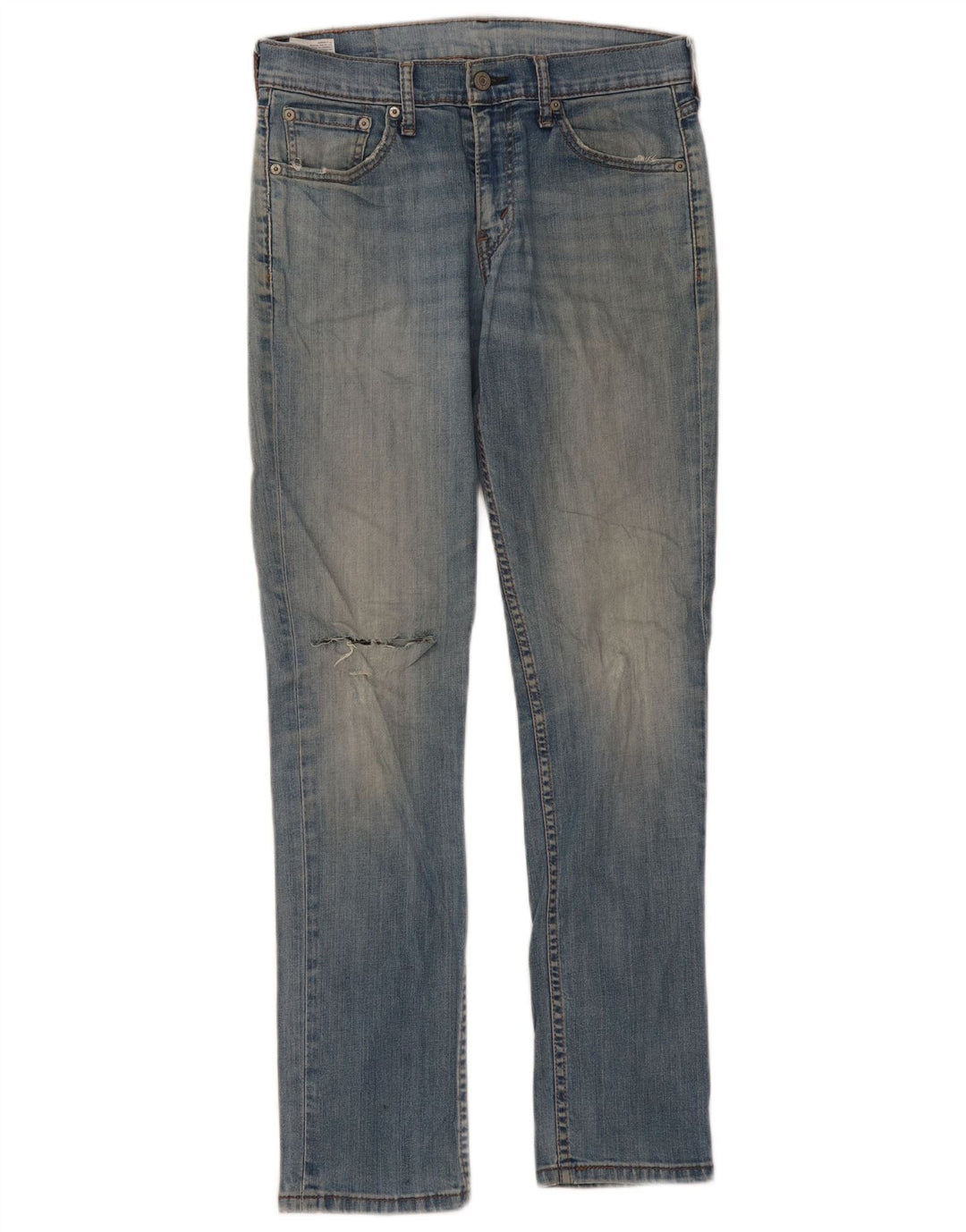 LEVI'S Jean Slim Effet Déchiré Femme W30 L32 Bleu Coton