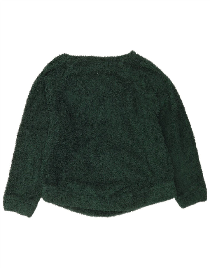 Benetton Pull Polaire Oversize Femme UK 10 Petit Vert Polyester