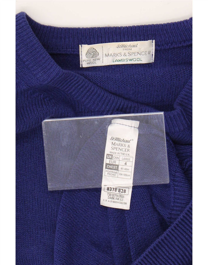Marks & Spencer Pull St. Michael à col bateau pour homme Bleu Taille L