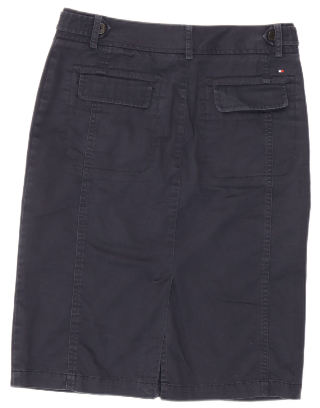 Tommy Hilfiger Jupe mi-longue pour femme US 6 Medium W30 Bleu marine