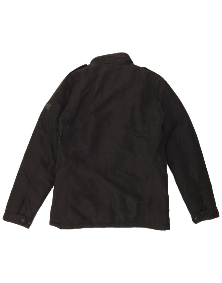 Liu Jo Veste coupe-vent militaire pour homme UK 36 Small Noir Polyester
