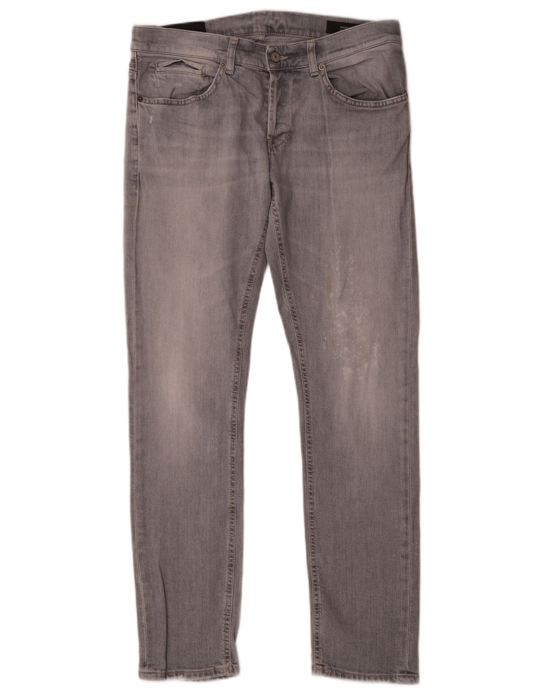 DONDUP Jean droit Femme W34 L31 Gris Coton