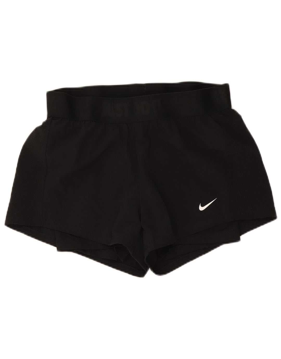 Nike Short de sport Dri Fit pour femme UK 10 Petit Noir Polyester