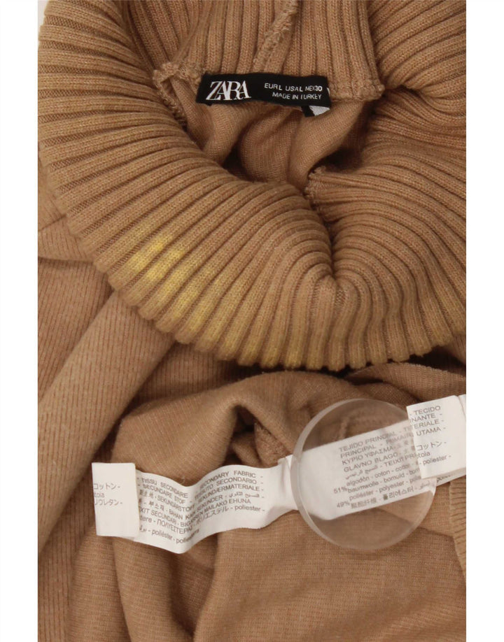 Zara Femme Débardeur UK 16 Grand Coton Beige