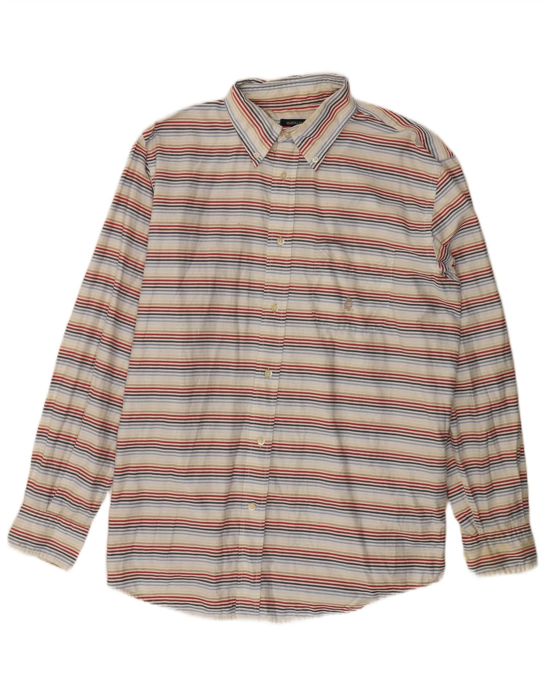 MARINA YACHTING Chemise Homme Taille 43 Grand Coton Rayé Multicolore