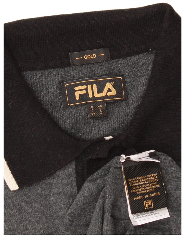 Fila Polo Homme Petit Gris Colorblock Coton