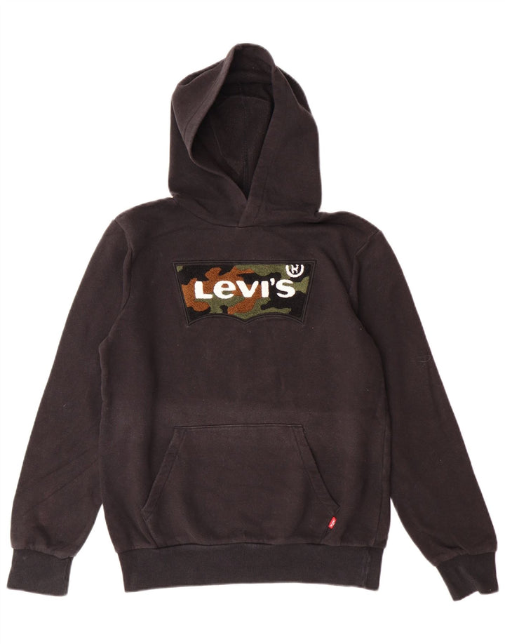 Levi's Pull à capuche graphique pour garçon 12-13 ans Grand Noir Coton