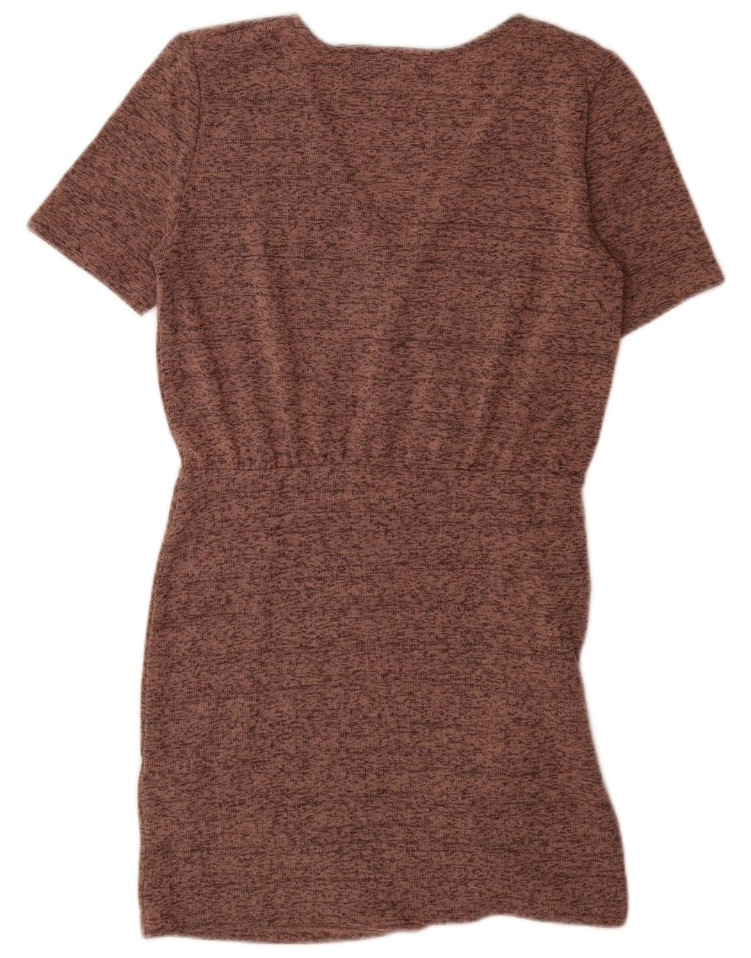 Zara Robe fourreau pour femme UK 12 Polyester moucheté marron moyen