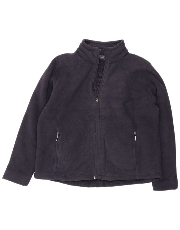 Marks & Spencer Veste polaire surdimensionnée pour femme UK 18 XL Bleu marine Polyester