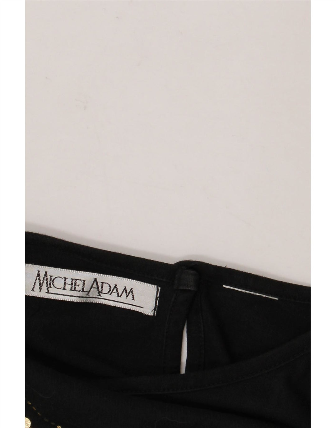 Michel Adam Haut à motif abstrait pour femme Manches 3/4 UK 18 XL Noir