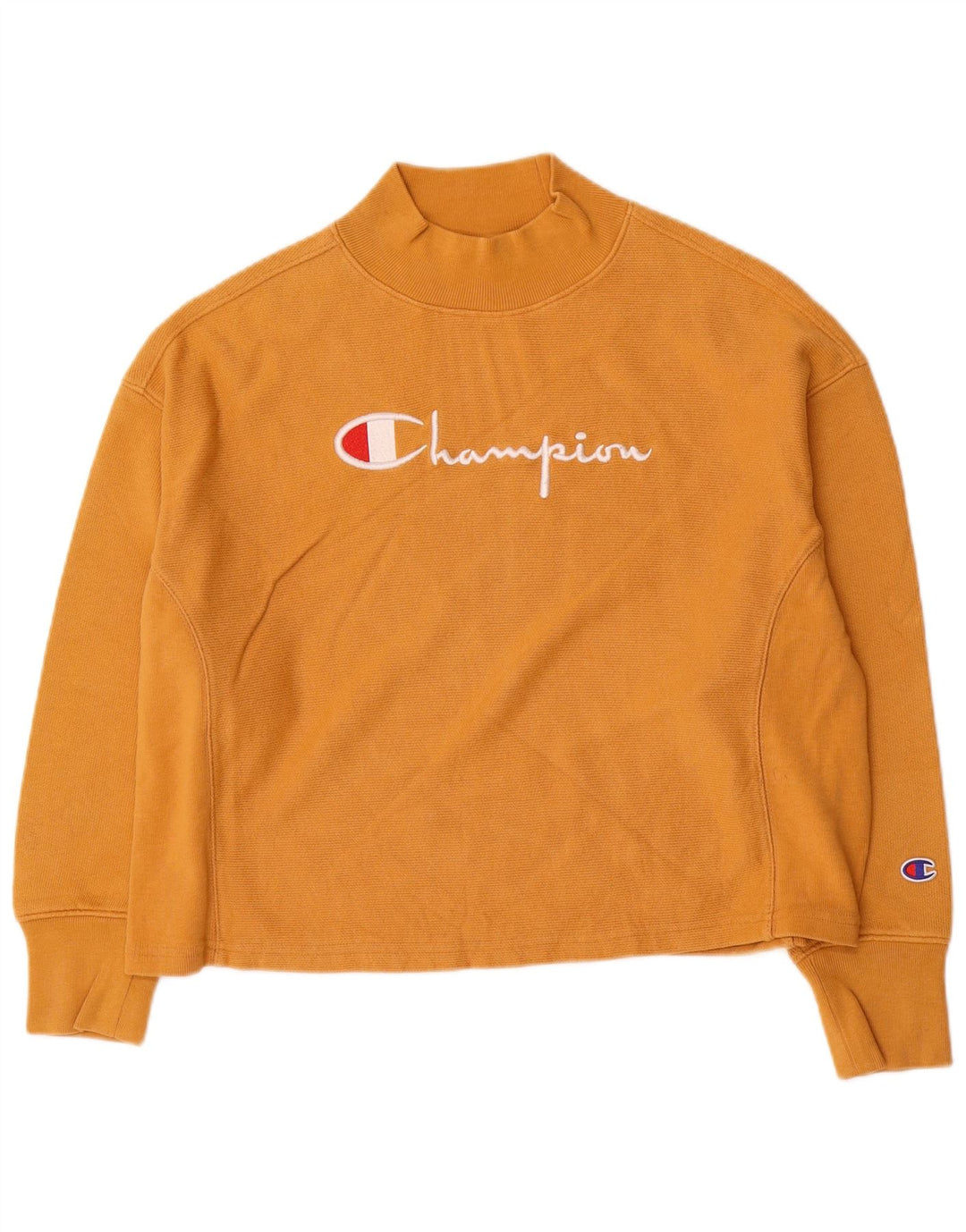 Champion Sweat-shirt surdimensionné graphique pour femme UK 10 Petit Jaune