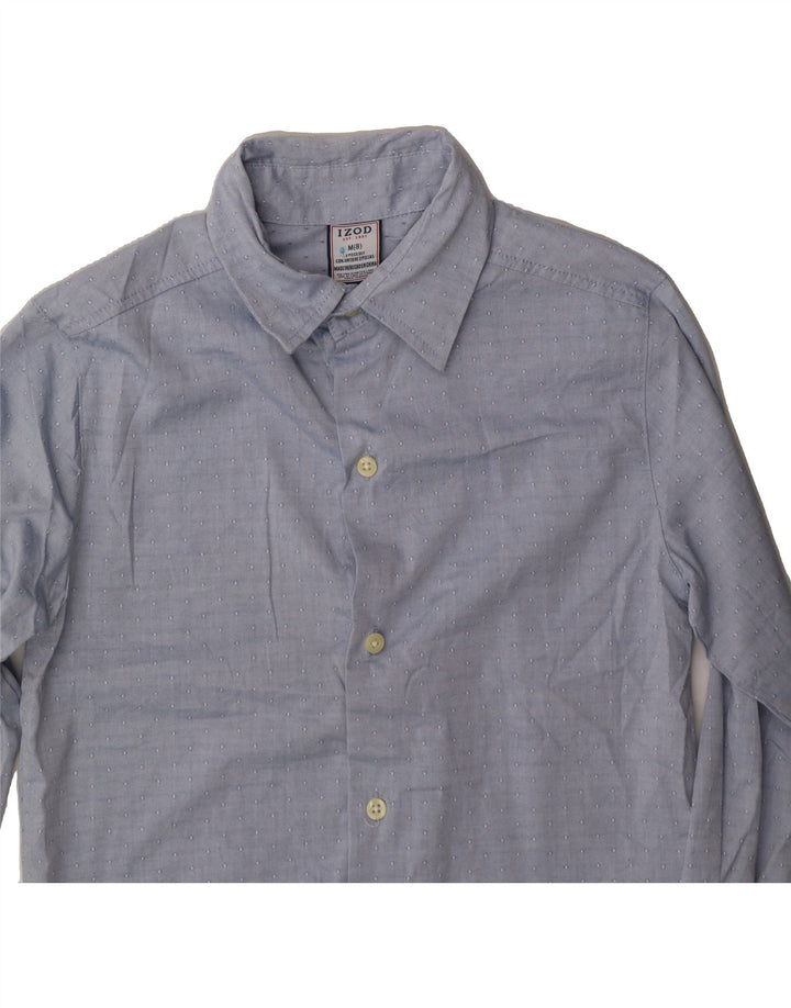 IZOD Boys Shirt 7-8 Years Medium Blue Spotted Cotton Vintage Izod and Second-Hand Izod from Messina Hembry 