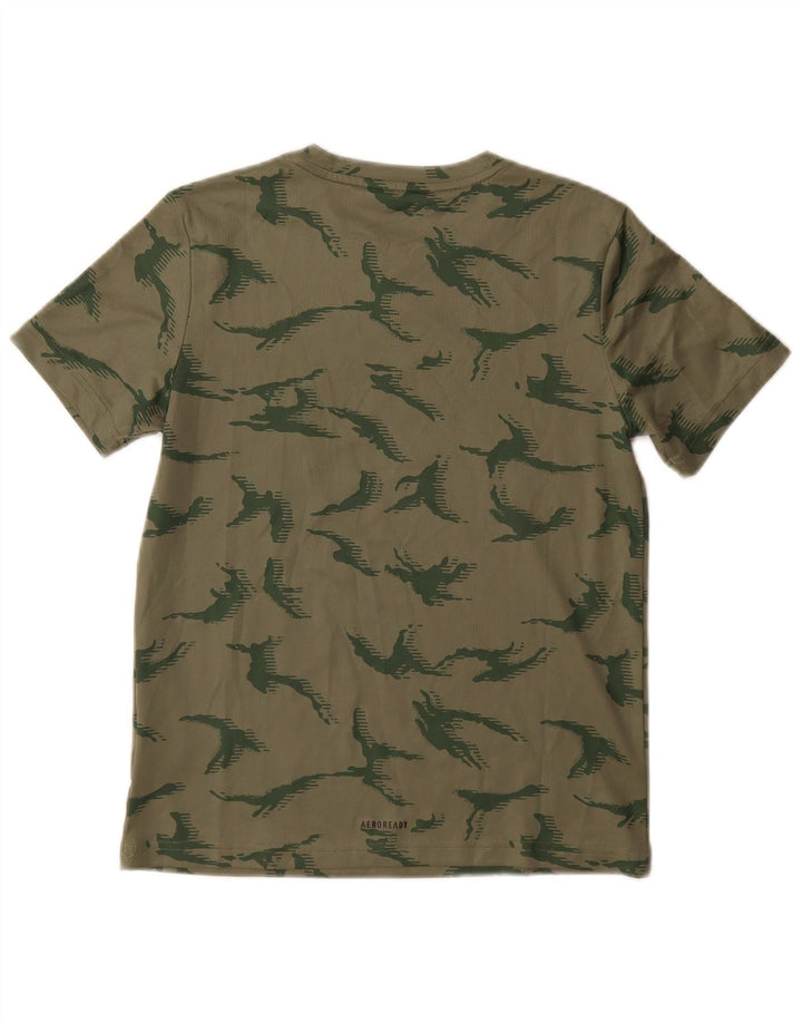 ADIDAS Haut T-Shirt Graphique Garçon 11-12 ans Vert Camouflage Polyester