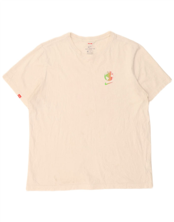 Nike T-shirt graphique pour homme XL en coton blanc