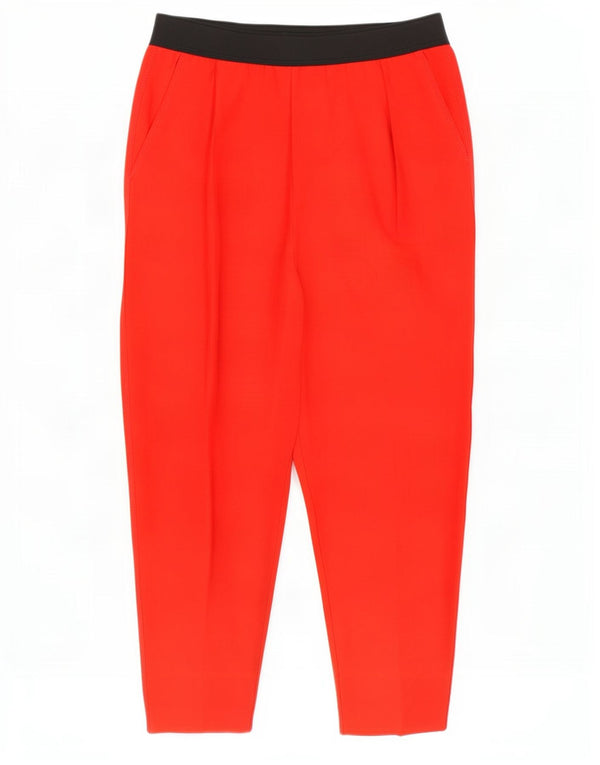 Calvin Klein Pantalon court pour femme EU 42 Large W30 L23 Rouge Colourblock