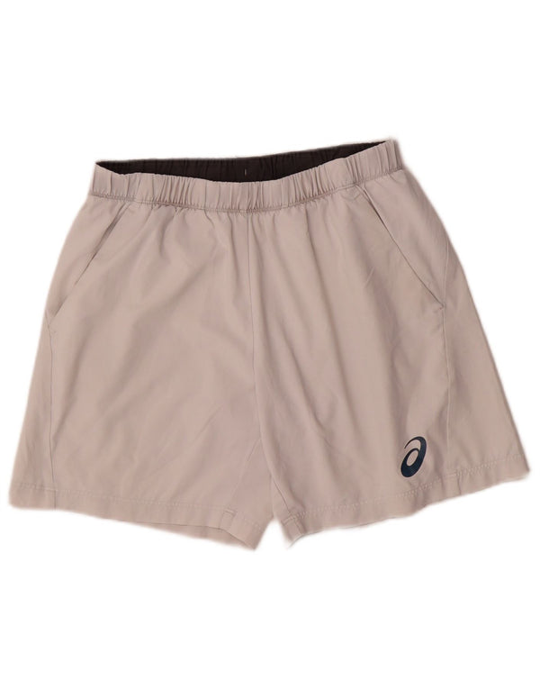 Asics Short de Sport Homme Blanc Moyen Polyester