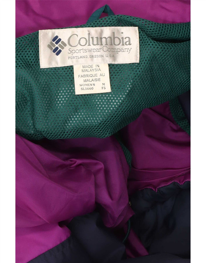 Columbia Veste de pluie surdimensionnée à capuche pour femme UK 14 Vert moyen Colourblock