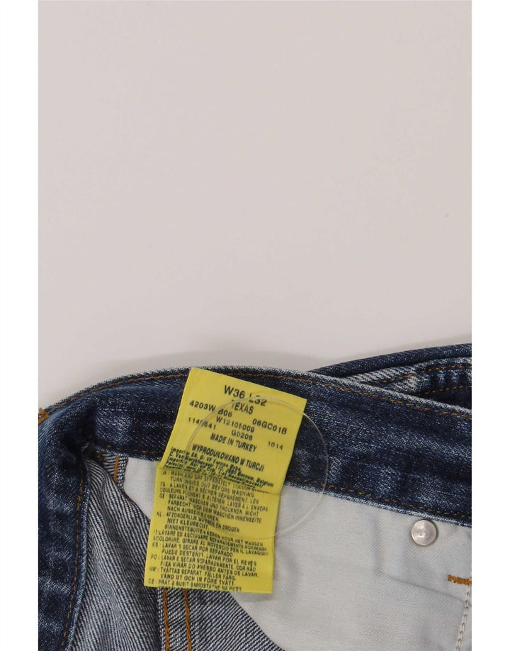 Wrangler Jean Droit Texas Homme W36 L32 Bleu Coton