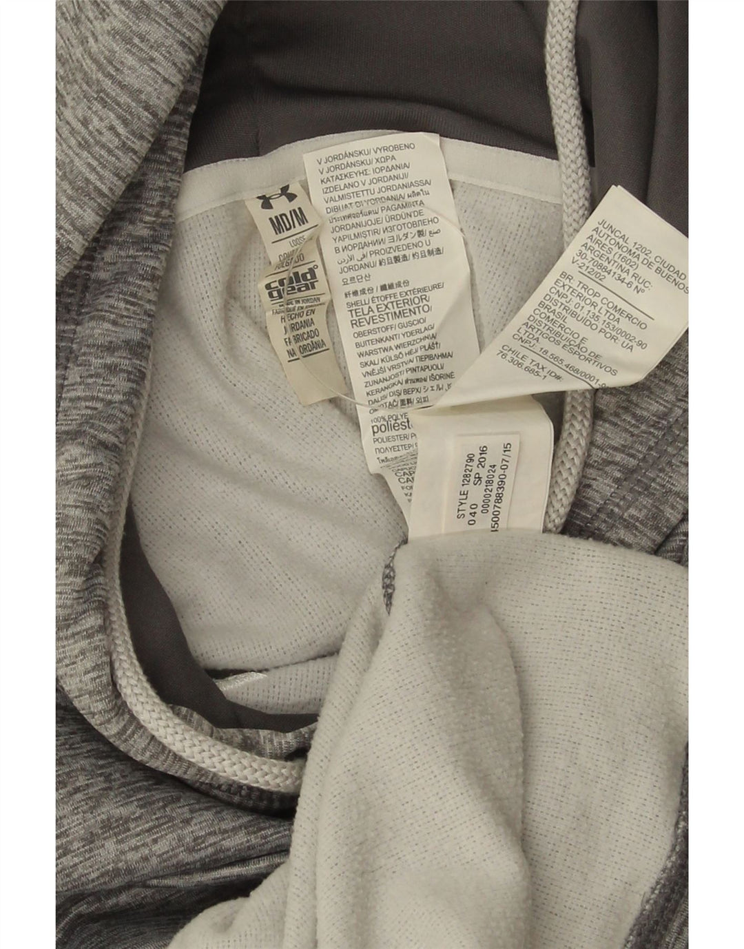 Under Armour Pull à capuche graphique pour femme UK 44 Gris moyen Polyester