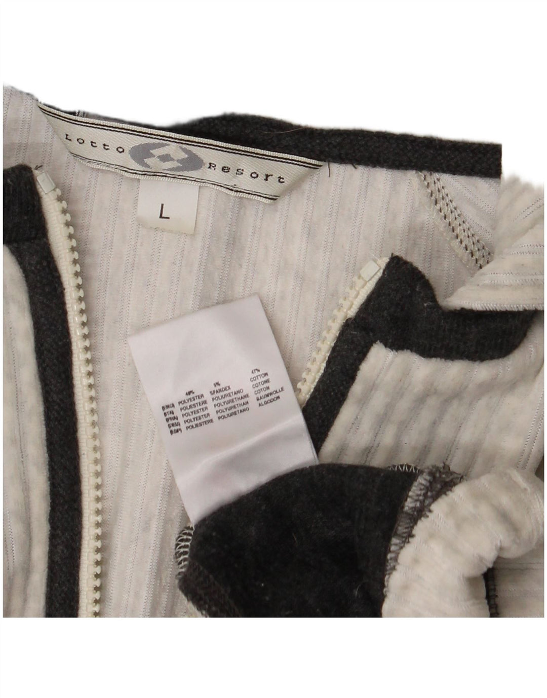 Lotto Pull à col polo pour homme en coton color block Gris Taille L