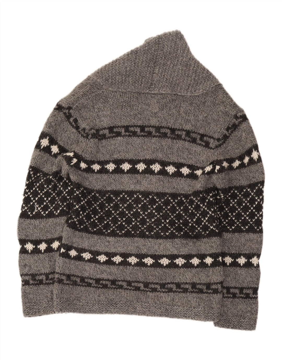 Zara Homme Cardigan Pull Gris Moyen Géométrique