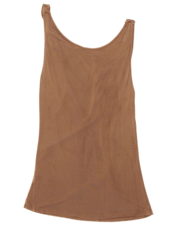 Iceberg Débardeur Femme IT 46 Large Marron Viscose