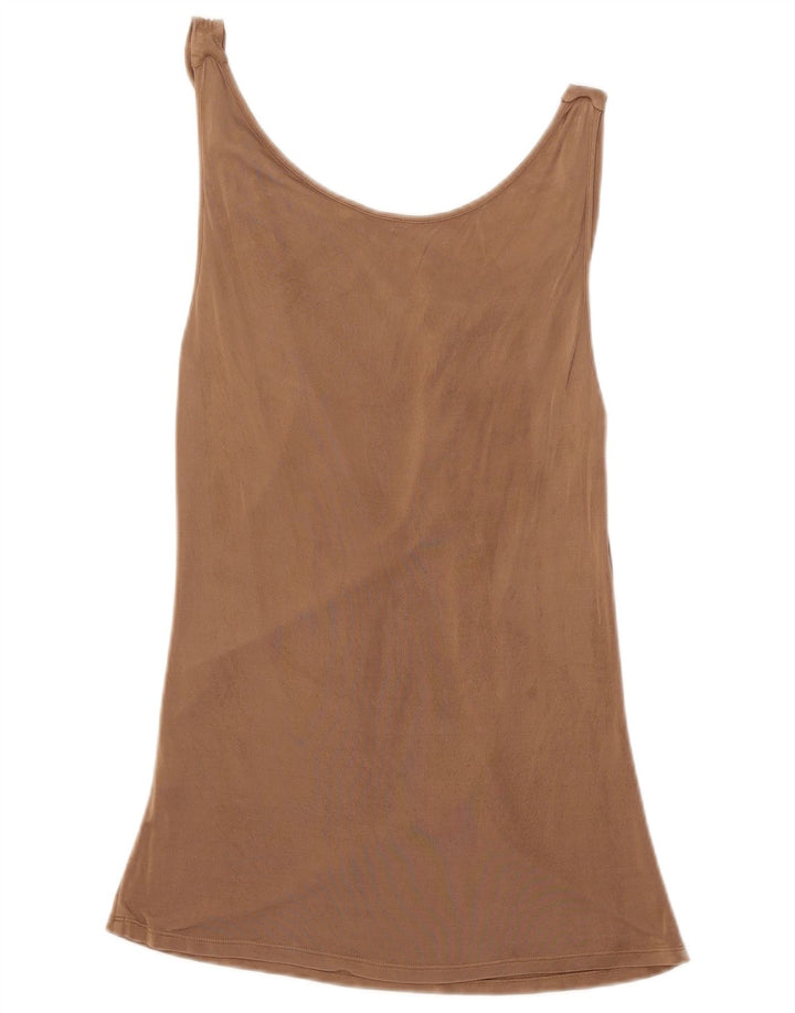 Iceberg Débardeur Femme IT 46 Large Marron Viscose
