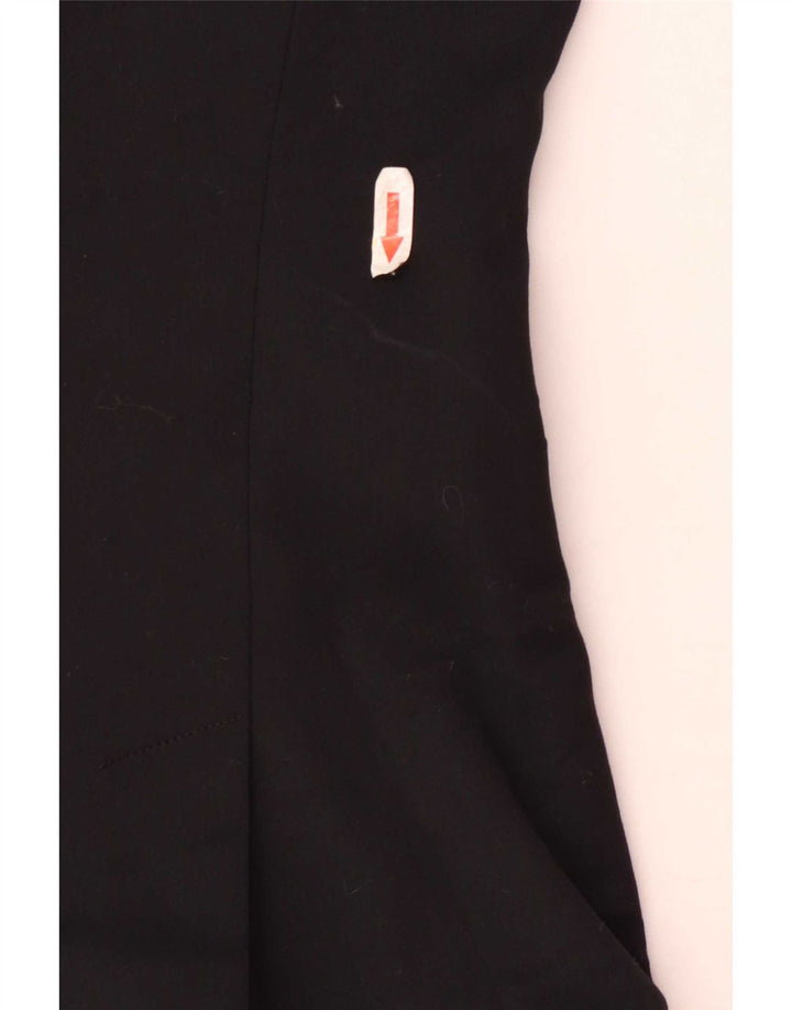 Sisley Veste Blazer 2 Boutons Femme UK 12 Noir Moyen