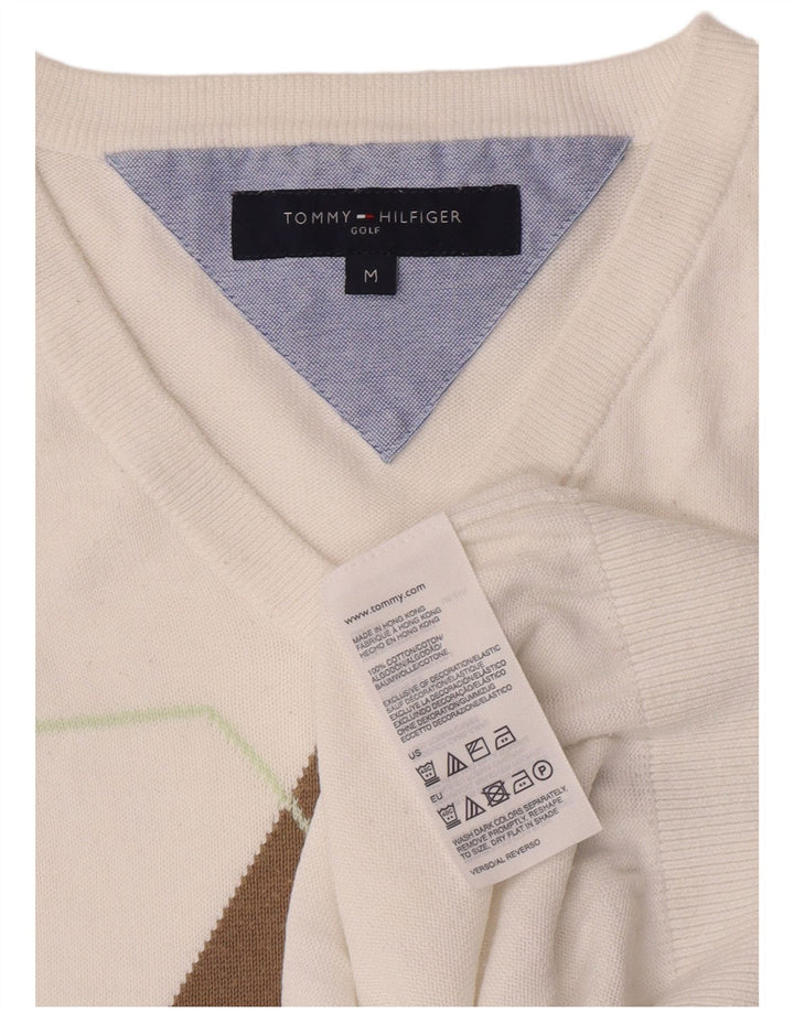 Tommy Hilfiger Débardeur Homme Blanc Moyen Argyle/Diamant Coton