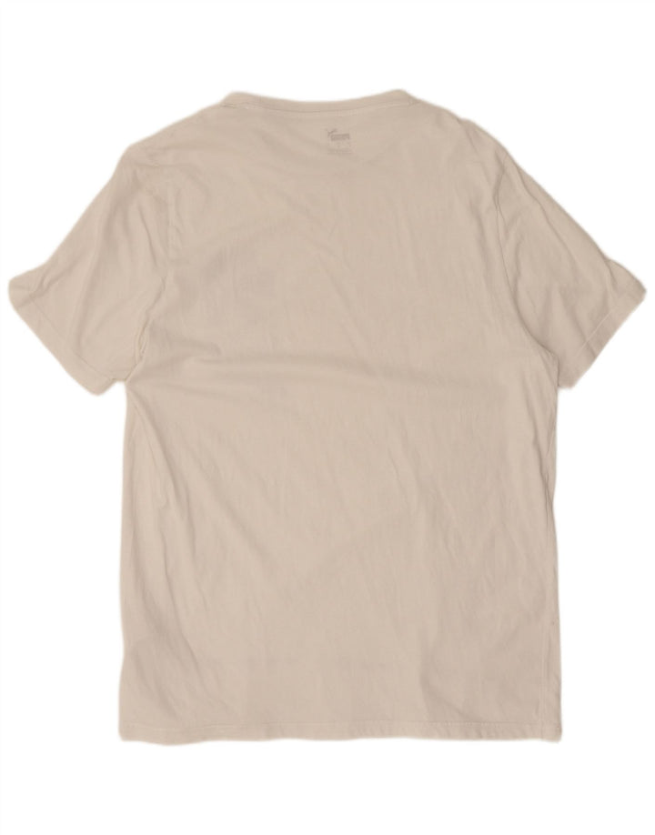 Puma T-shirt graphique pour hommes, grand, blanc, coton