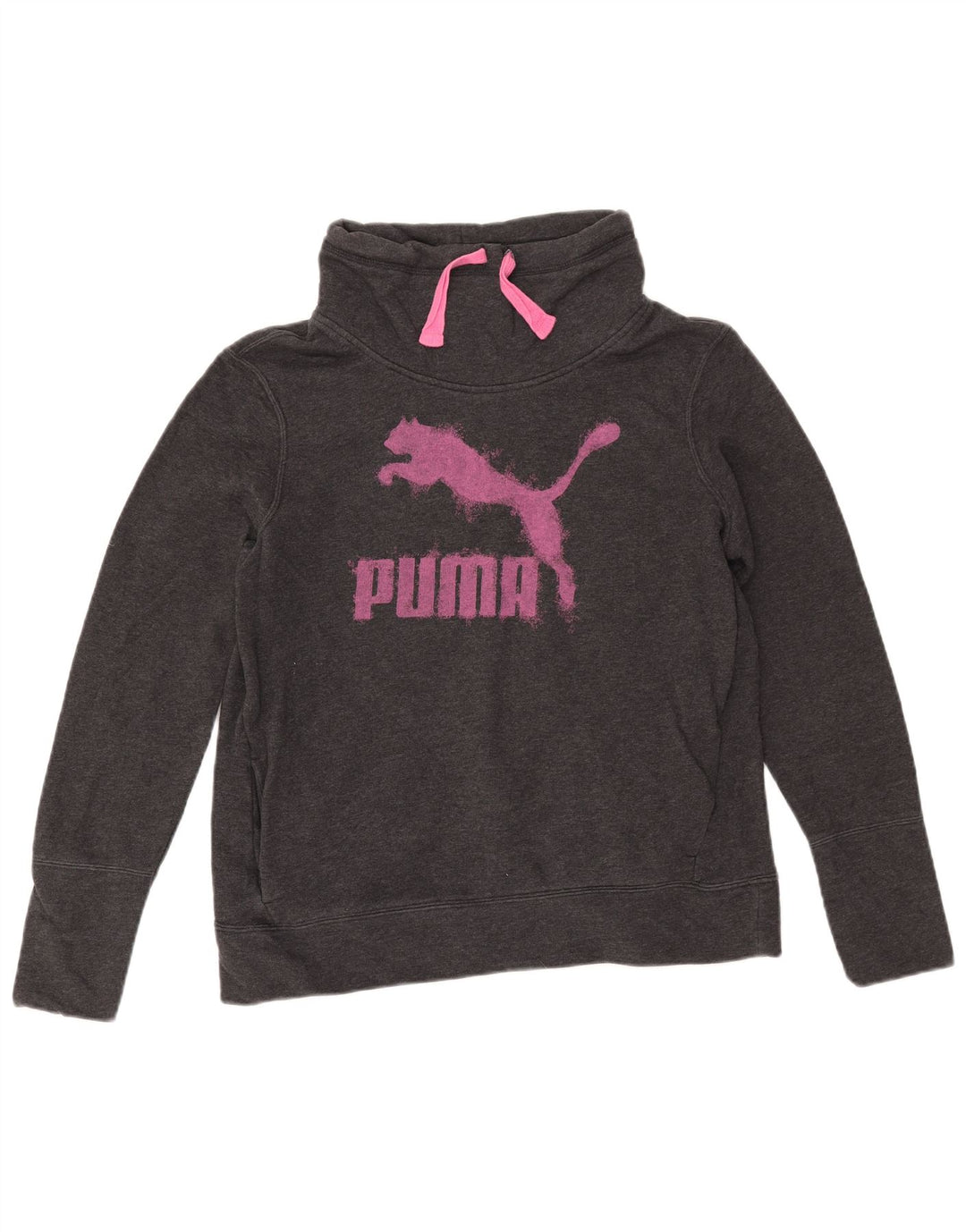 PUMA Sweat-shirt graphique pour femme UK 14 Large Gris