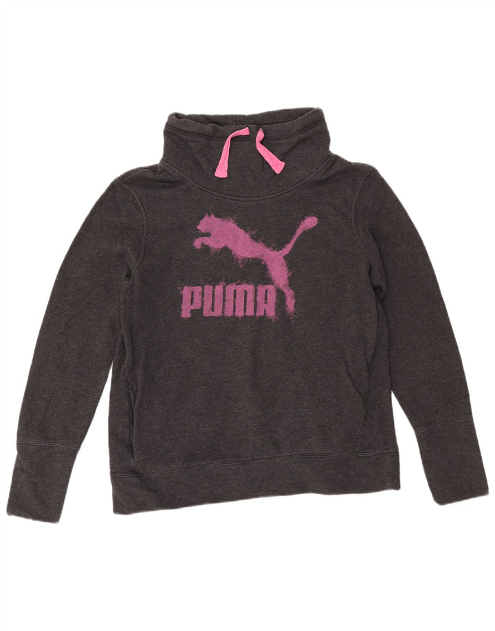 PUMA Sweat-shirt graphique pour femme UK 14 Large Gris