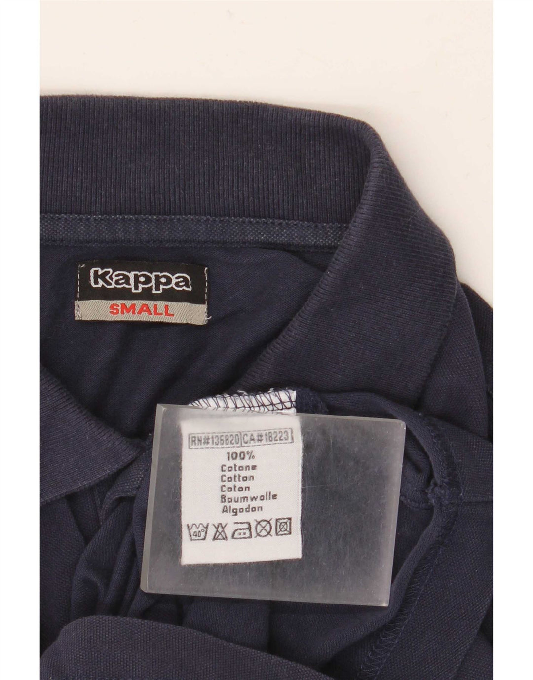 Kappa Polo Homme Petit Bleu Marine Coton