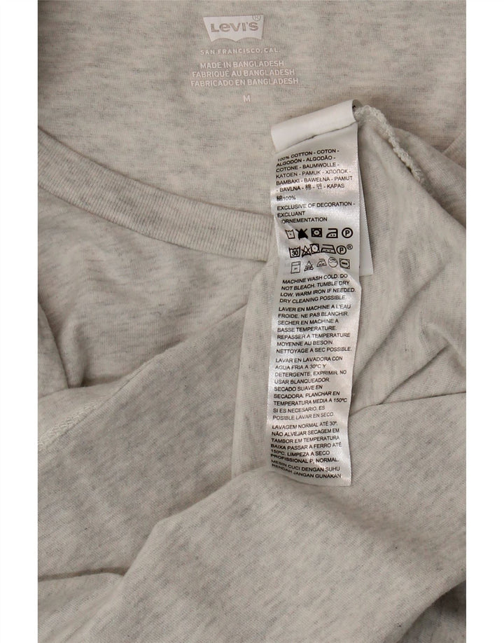 Levi's T-Shirt Femme UK 12 Gris Moyen Moucheté Coton