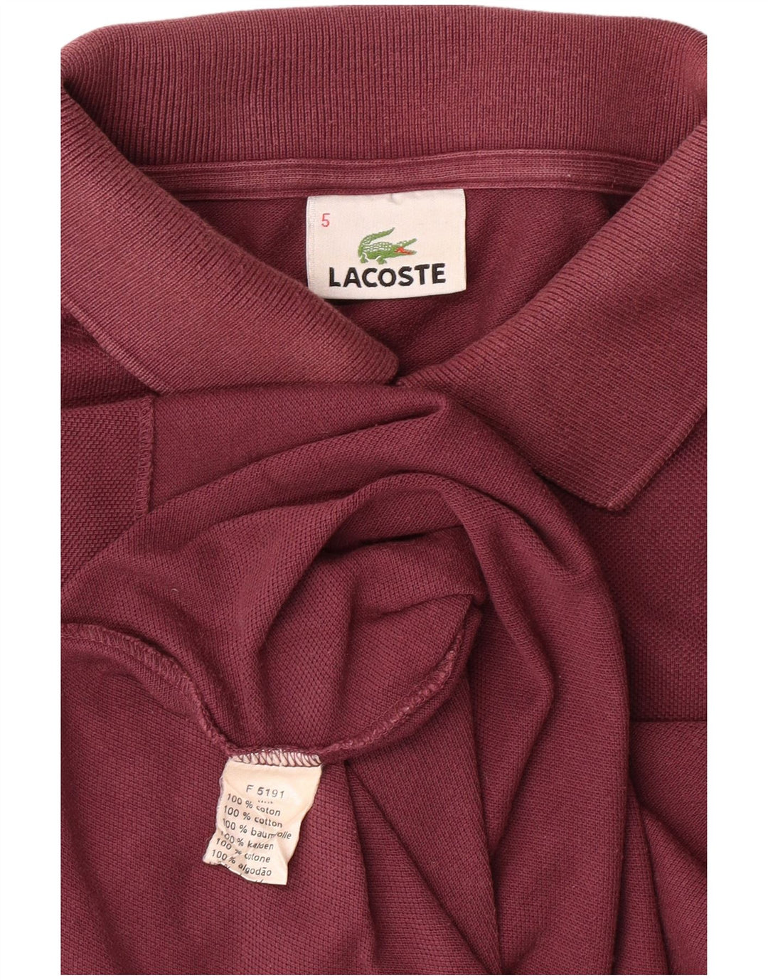 LACOSTE Polo Homme Taille 5 Grand Coton Marron