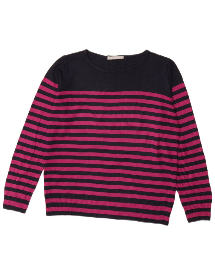 MARKS & SPENCER Pull col bateau pour femme UK 14 Violet moyen
