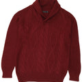 Zara Homme Col Châle Pull Pull Large Marron Acrylique