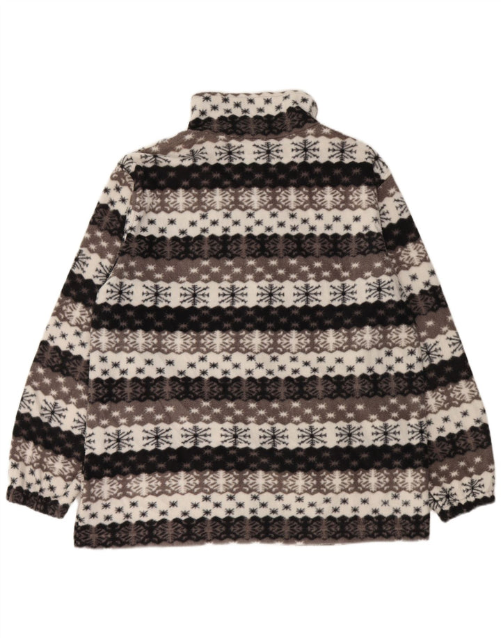 VINTAGE Veste polaire homme UK 44 2XL Gris Fair Isle