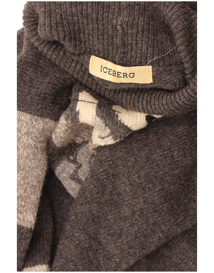 Iceberg Pull Tom et Jerry à col roulé pour homme Gris Taille L