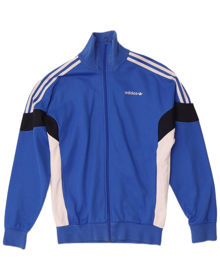Adidas Veste de survêtement pour homme Petit Bleu Colorblock Coton