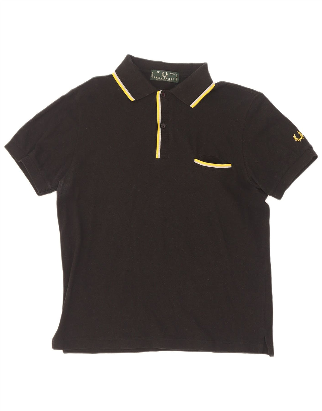Fred Perry Polo Homme Coton Rayé Noir Moyen
