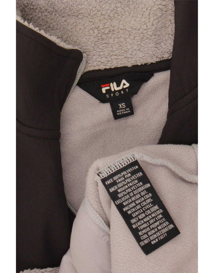 Fila Veste Polaire Femme UK 6 XS Gris Colorblock Polyester