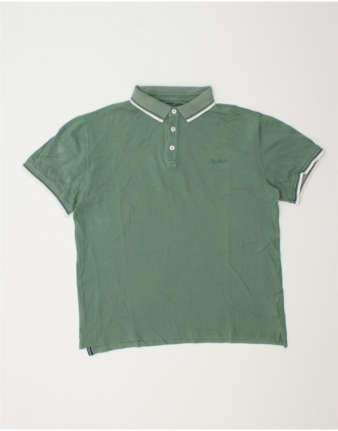 Woolrich Polo Homme Vert Moyen Coton