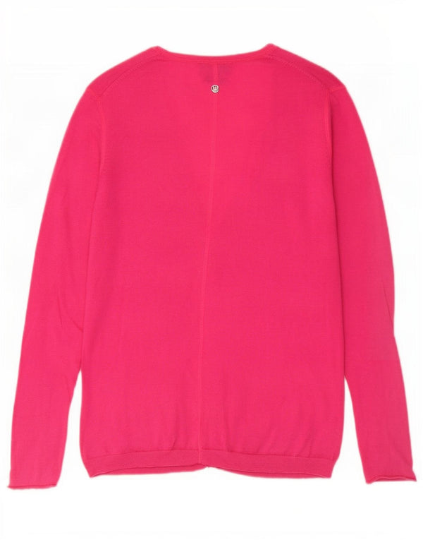 Tommy Hilfiger Pull Cardigan Femme UK 12 Coton Rose Moyen