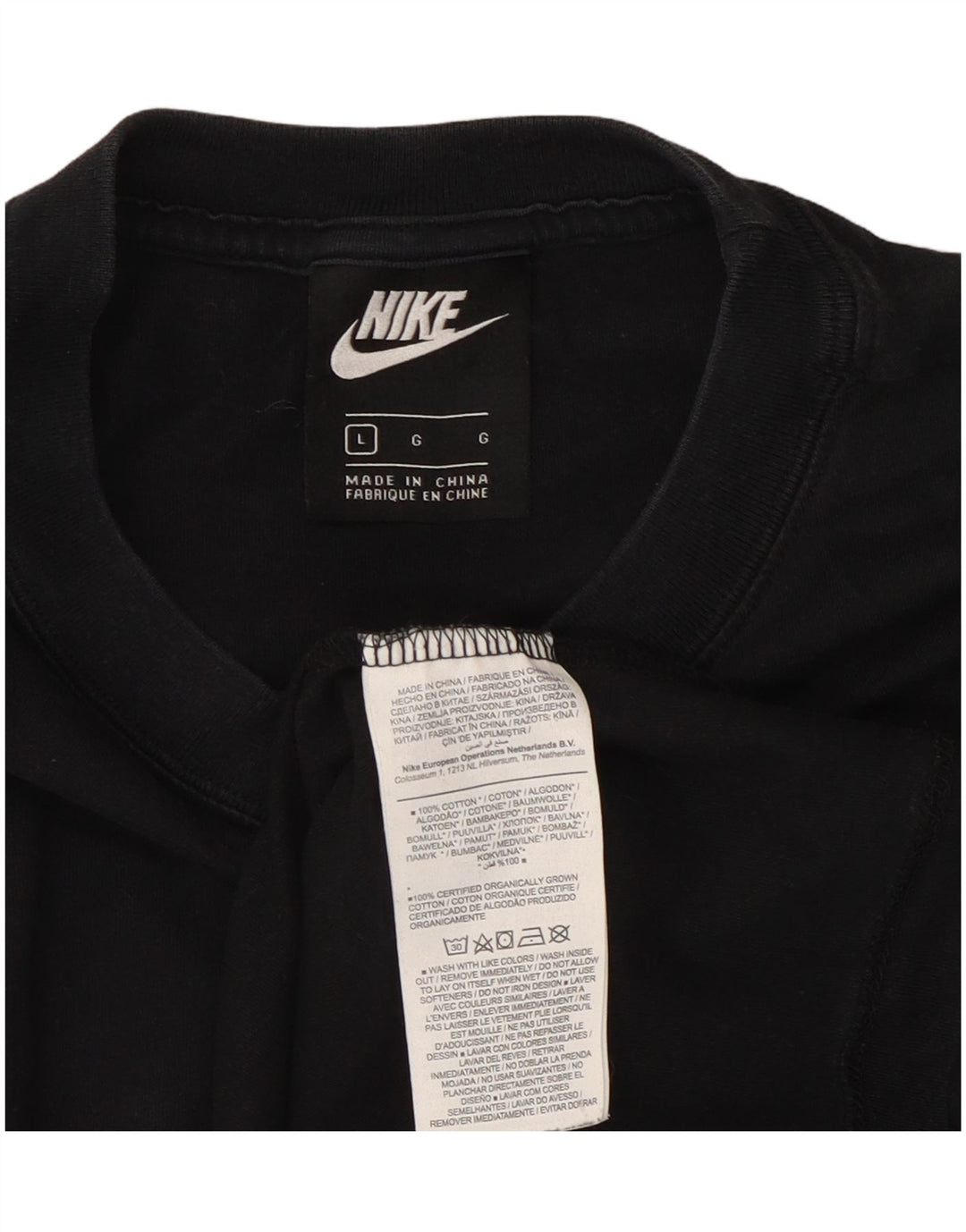 Nike T-Shirt Homme Grand Noir Coton